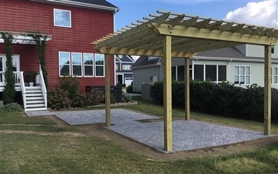Wood Pergola and Paver Patio Project