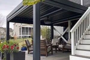 TimberTech Deck with Integrated Stairs and Planter Boxes Project